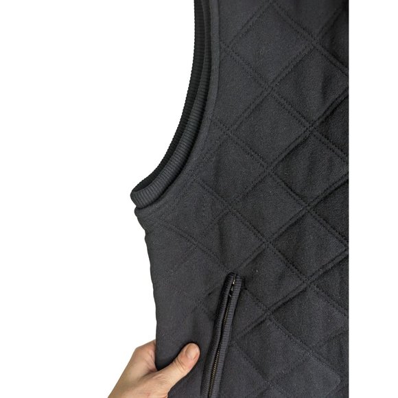 Aeropostale Black Qulted Cotton Blenad Vest Full zipper snaps Men's sz XL - Picture 7 of 10